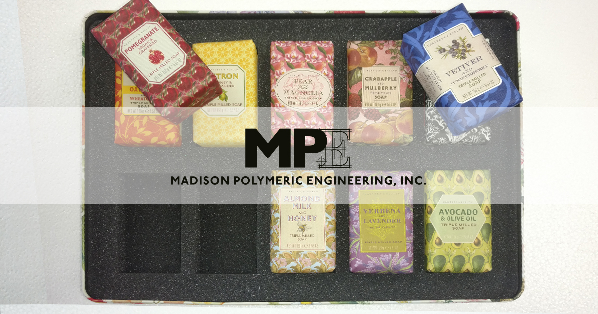 Photo of packaging for soap at Madison Polymeric Engineering